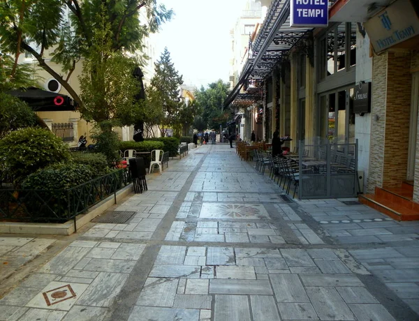 Ελλάδα Αθήνα Αιόλου Δρόμοι Της Πρωινής Πόλης — Φωτογραφία Αρχείου