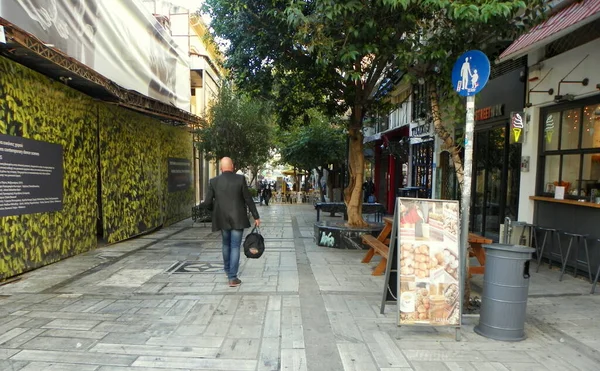 Grécia Atenas Intersecção Das Ruas Atenas Aioloy — Fotografia de Stock
