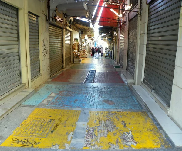 Grécia Atenas Mercado Rua Pandrossou — Fotografia de Stock