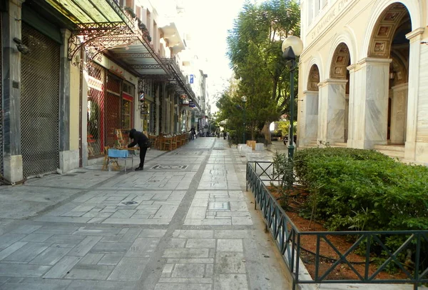 Greece Athens Intersection Athinaidos Aioloy Streets Church Irene — Foto de Stock