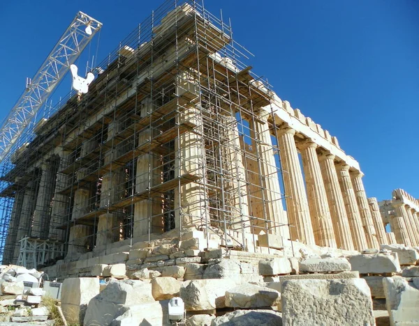 Greece Athens Acropolis Parthenon Ruins Temple — Stockfoto