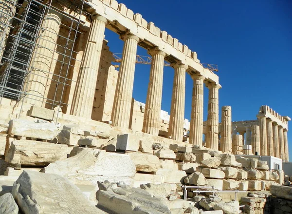 Greece Athens Acropolis Parthenon Ruins Temple — Stockfoto