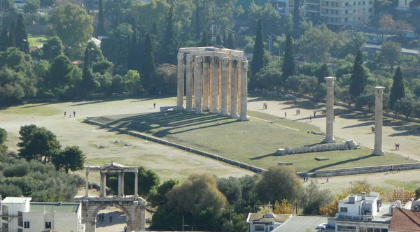 Greece Athens View Temple Olympian Zeus Acropolis — Stock Fotó