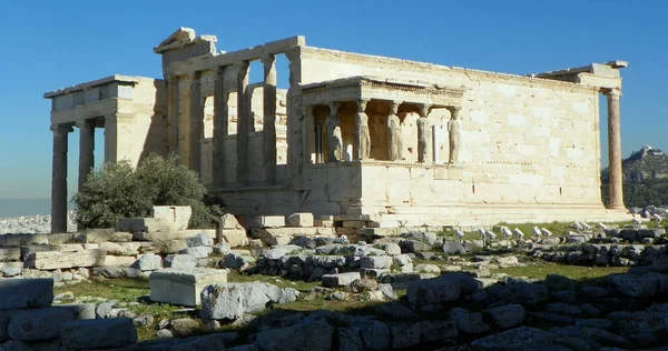 Řecko Atény Akropole Chrám Erechteionu — Stock fotografie
