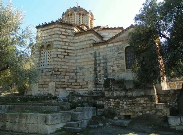 Greece Athens Ancient Agora Church Holy Apostles — Stock Fotó