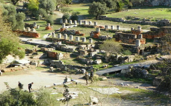 Görögország Athén Ókori Agora Egy Ősi Temető Területe — Stock Fotó