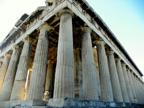 Griekenland Athene Oude Agora Tempel Van Hephaestus — Stockfoto