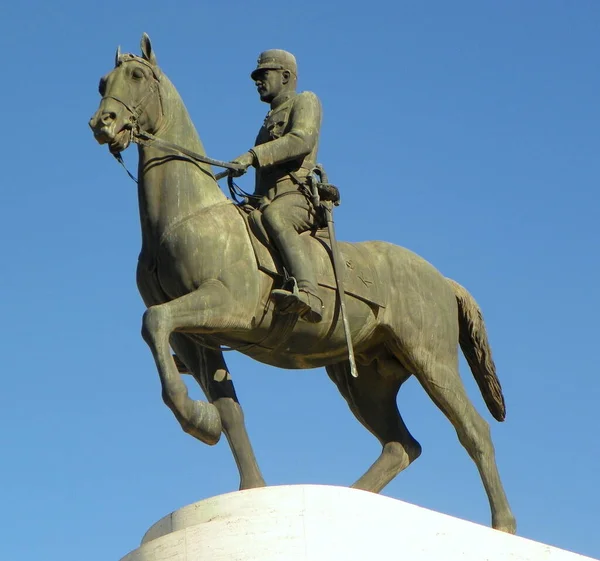 Greece Athens Pedion Areos Horse Statue King Constantine — Photo