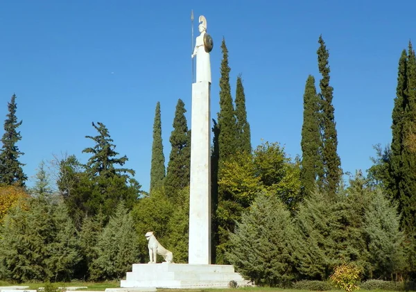 Griekenland Athene Pedion Areos Monument Voor Athena Het Park — Stockfoto