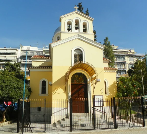 Grécia Atenas Santa Igreja Dos Santos Inmercenários Hospital Foundling Entrada — Fotografia de Stock