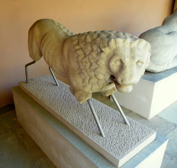 Greece Athens Kerameikos Archaeological Museum Ancient Greek Funerary Lion — Photo