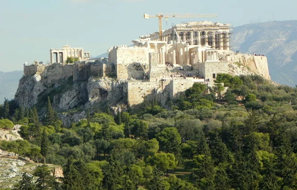 Greece Athens Filopappou Hill View Acropolis — Stok fotoğraf