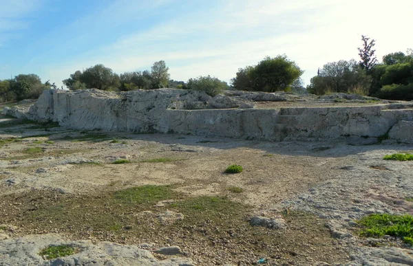 Greece Athens Pnyx Remains Ancient Buildings — Stock Fotó