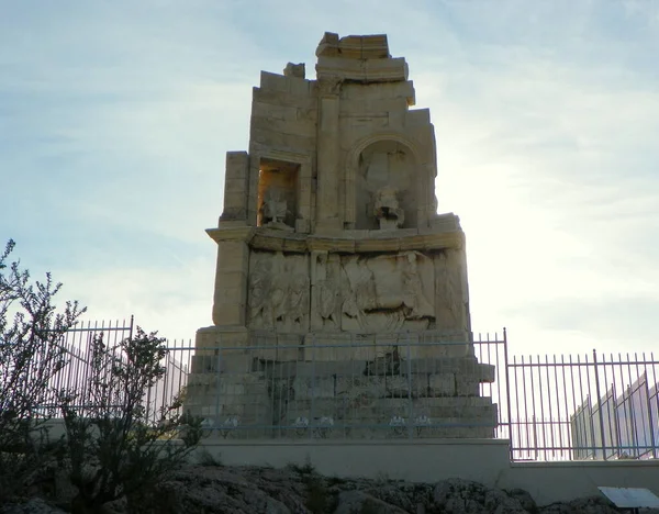 Griekenland Athene Filopappou Hill Het Filopappu Monument — Stockfoto