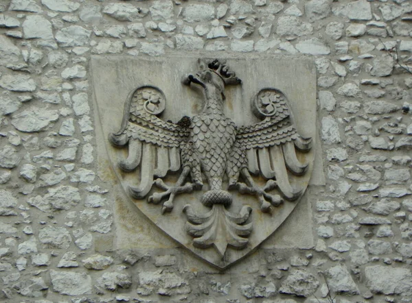 Poland Krakow Coat Arms City Barbican — Foto de Stock