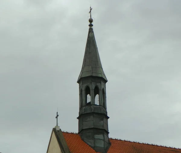 Polen Krakau Grodzka Straße Kirche Giles Glockenturm Der Kirche — Stockfoto