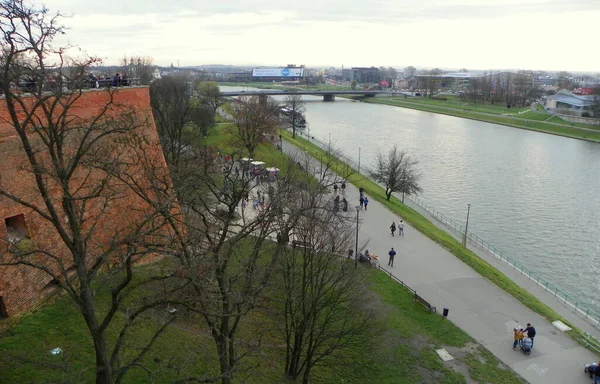 Poland Krakow View Wisla Wawel — Stockfoto