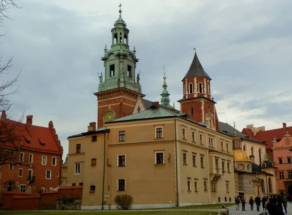 Polonya Krakow Wawel Hill Saint Stanislaus Wenceslaus Kraliyet Katedrali — Stok fotoğraf