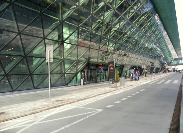 Poland Krakow Krakw John Paul International Airport Airport Terminal — Φωτογραφία Αρχείου