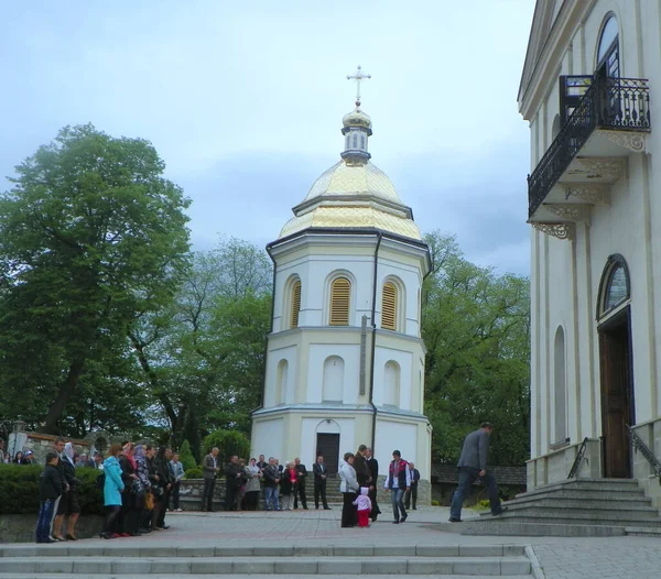 Ucrania Región Ivano Frankivsk Goshiv Monasterio Católico Griego Basiliano Campanario — Foto de Stock