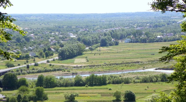 Ukraine Carpathians Valley Svicha River Goshiv Monastery — Φωτογραφία Αρχείου