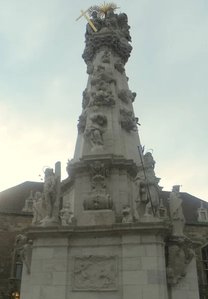 Hungria Budapeste Szentharomsag Estátua Santíssima Trindade — Fotografia de Stock