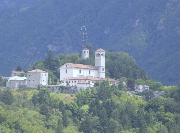 Italy Alps Monastery Surrounded Mountains Nature — Stockfoto