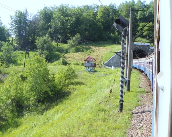 Ukraine Transcarpathia Railway Tunnel Uzhgorod Lviv — Fotografia de Stock