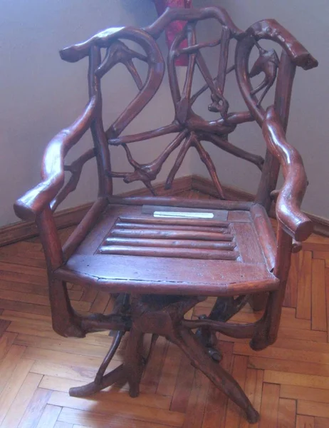 Ukraine Uzhgorod Uzhgorod Castle Interior Castle Chair — Zdjęcie stockowe