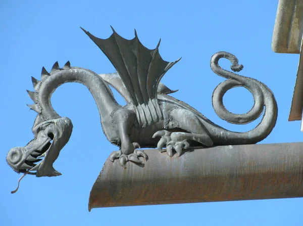 Ukraine Lviv Region Olesko Castle Gargoyle Shape Dragon — Photo