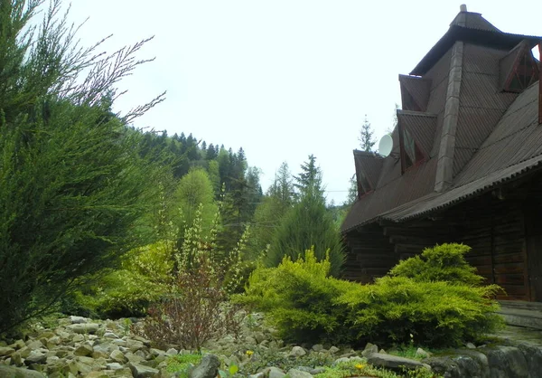 Ukraine Carpathians Boykiv Hut Highlands — стоковое фото