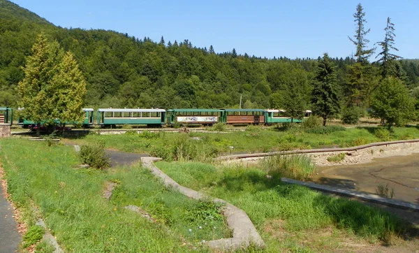 Ukraine Carpathians Tourist Train Highlands — Fotografia de Stock