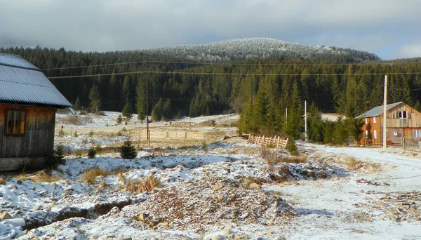 Ukraine Myslivka High Mountain Landscape Winter — Stock Photo, Image