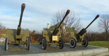 Ukraine, Kyiv, World War II Museum, Soviet guns of the Second World War