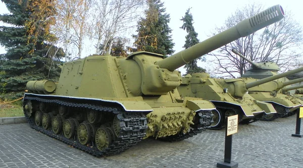 Ukraine Kyiv World War Museum Soviet Tanks Self Propelled Guns — Stockfoto