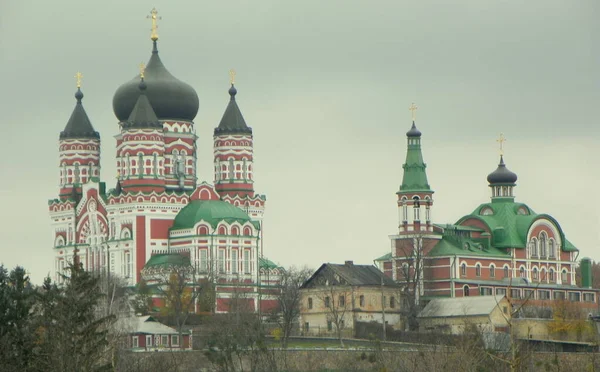 Ukraine Kyiv Park Feofaniya View Panteleimon Cathedral — Foto Stock