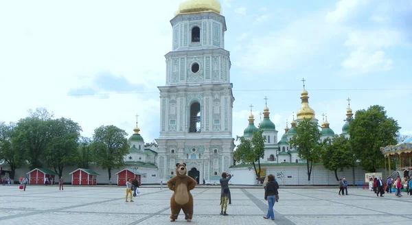 Ukraine Kyiv Volodymyrska Street Bell Tower Saint Sophia Cathedral — Foto Stock