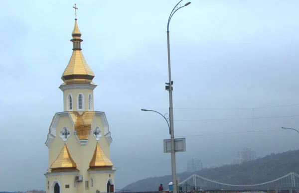 Ukraine Kyiv Spire Church Honor Nicholas Wonderworker — Stock Photo, Image