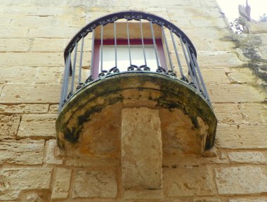 Malta, Mdina, fortifications of Mdina, an ancient balcony