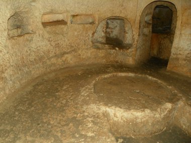 Malta, Rabat, St. Catald Church & Catacombs, niches for burials