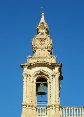 Malta, Msida, Msida Parish Church, bell tower of the church