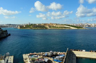 Malta, Valletta, view of Fort Manoel from Valletta