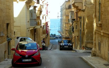 Malta, Valletta, the streets of the city (Punent)
