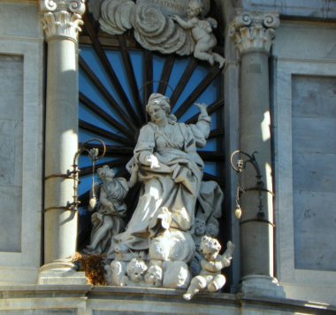 Italy, Sicily, Catania, Catania Cathedral, Virgin Mary statue