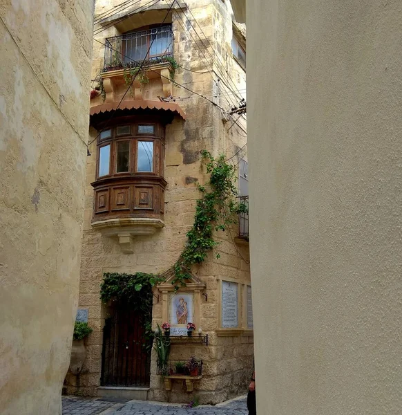 Malta Rabat Balconies City — Zdjęcie stockowe