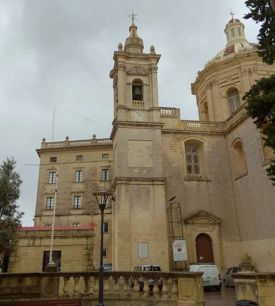 Malta Rabat Parish Church Paul Grotto Paul Bell Tower Temple — 스톡 사진