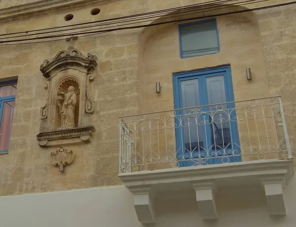 Malta Rabat Balcony Sculpture Saint Niche — ストック写真