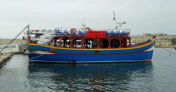 Malta Sliema Tigne Seafront Walking Boat — Stock Photo, Image