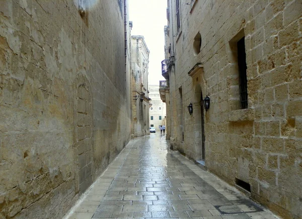 Malta Mdina Fortifications Mdina Street Ancient Fortress — Zdjęcie stockowe