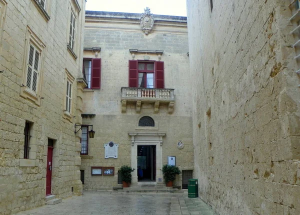 Malta Mdina Fortifications Mdina Streets Fortress — Stok fotoğraf